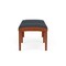 Lesro Lenox Wood 2 Seat Bench Wood Frame, Cherry, RS Night Sky Upholstery LW2001 - alternate 3
